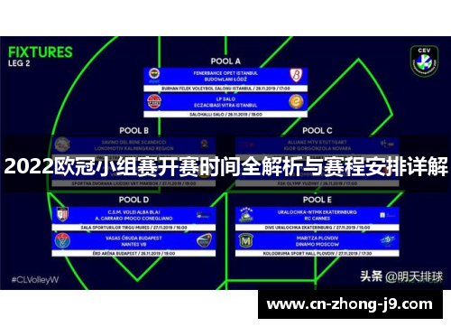 2022欧冠小组赛开赛时间全解析与赛程安排详解